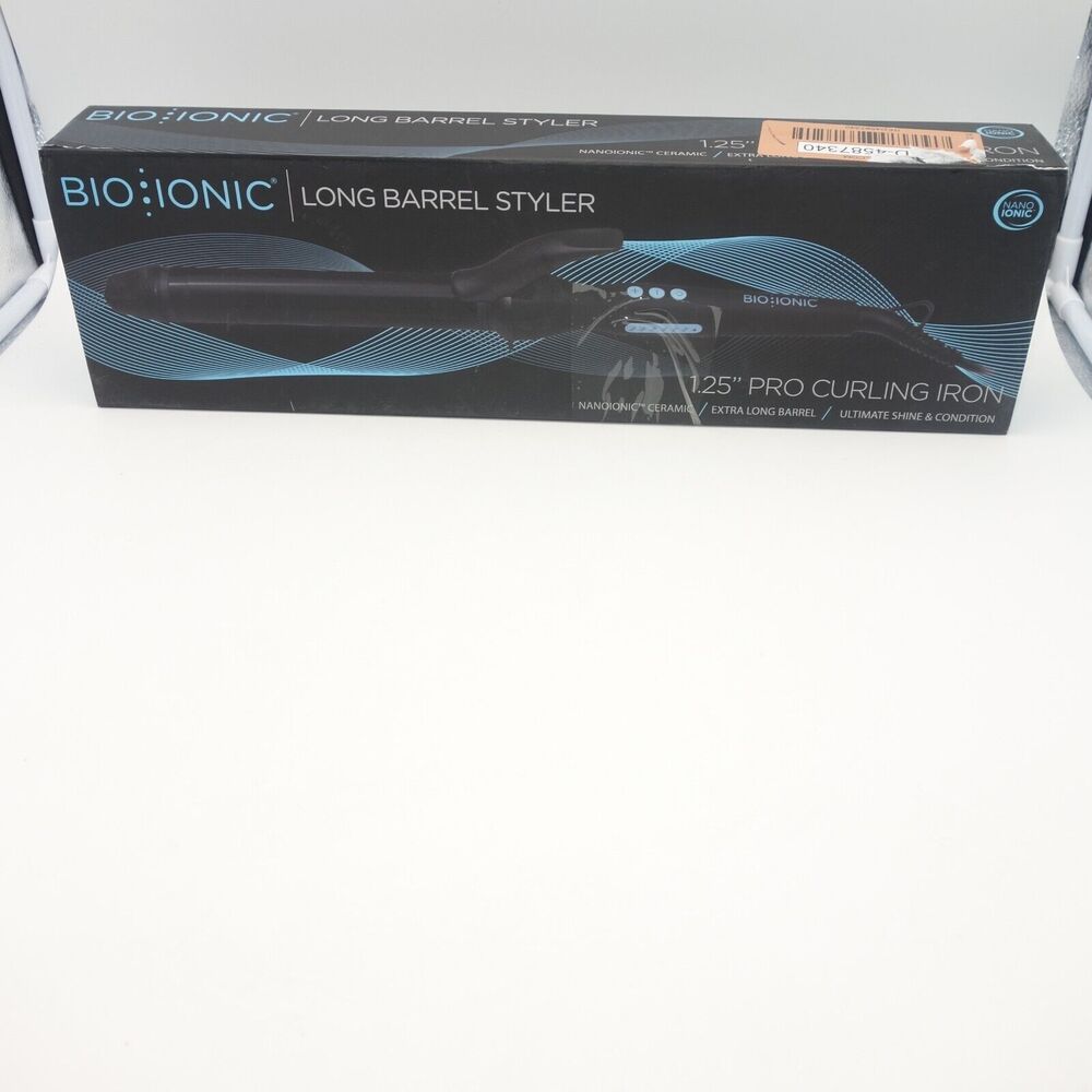 BIO IONIC 1.25 Inch Long Barrel Styler Curling Iron for Various Hair Styles NEW - Picture 4 of 6